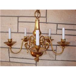 5 Light Brass Chandelier