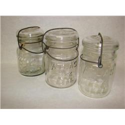 3 Old Canning Jars