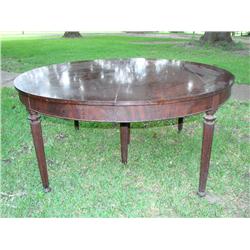 Large Round Table w/Turned Legs
