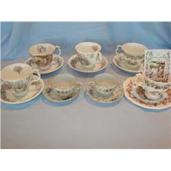 7 Cups & Saucers: Royal Doulton, Bambly Hedge