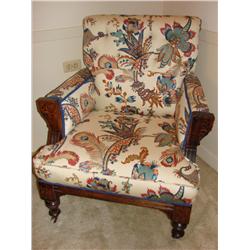 Antique Eastlake Side Chair w/orig. casters