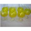 Image 1 : Set of Large Vibrant Yellow Goblets