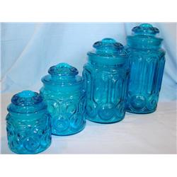 Blue Moon & Stars 4 pcs. Canister Set
