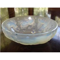 Sabino Glass Opelescent Fish Design Bowl