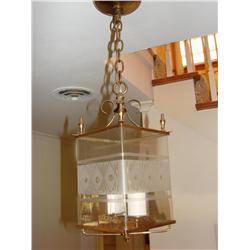 Etched Crystal Light Fixture