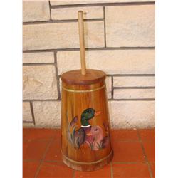 Painted Wooden Butter Churn