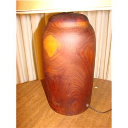Beautiful Walnut Stained Wooden Lamp