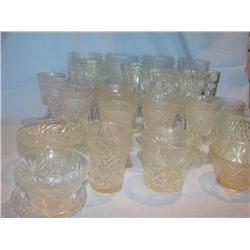 Apprx. 27 pcs. Of Pressed Glass Assortment