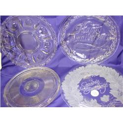 4 Crystal Platters