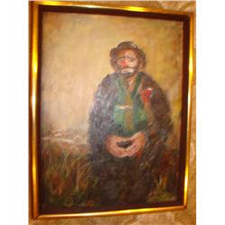 Oil on Board Emmett Kelly by Ruth Black