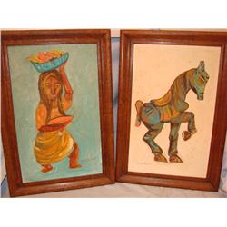 2 Oil on Boards by R. Black