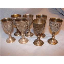 7 Sm. Silver Goblets