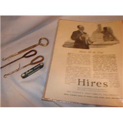 Advertising Items: Hires,Joske's, Pioneer Flour, etc.