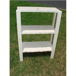 3 Tier Painted Shelf w/Scalloped Edging