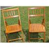 Image 1 : 2 Solid Oak Folding Chairs
