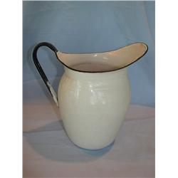 Blue & White Enamel Pitcher