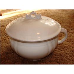 Ironstone Champer Pot w/Lid