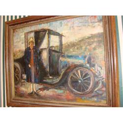 Oil on Board: Ruth Black "Aunt Martha 1926"