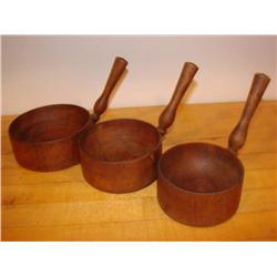 3 Wood Carved Measures