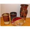 Image 1 : 4 Pottery Vases-all are signed!