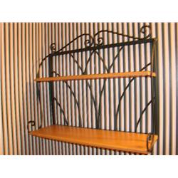 Wood & Metal Wall Hung Shelf