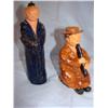 Image 1 : 2 Asian Pottery Figurines-signed Black