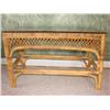 Image 1 : Natural Wicker Coffee Table w/Glass Top
