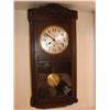 Image 1 : Antique Westminster Chime Clock, w/key & pendulum