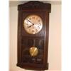 Image 2 : Antique Westminster Chime Clock, w/key & pendulum