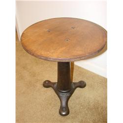 Singer Cast Iron Stool w/Wood Top