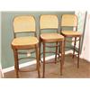 Image 1 : 3 Cane Seat & Back Bar Stools