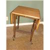 Image 1 : Old Wood Top Typewritter Table w/Drop Leaf Sides