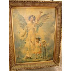 Black Angel Framed Print by Cecil Golding