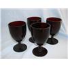 Image 1 : 4 Ruby Water Goblets