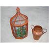 Image 1 : Wood Bird Cage & Double Handled Urn