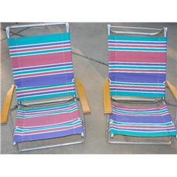 Pair of Fold Up Beach Chairs