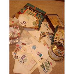 Huge amount of stamps-includes stamp album