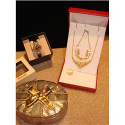 Jewelry:Necklace Set, Kristine Bracelet/Watch, Box