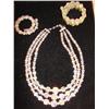 Image 1 : Aurora Borealis 3 string necklace & bracelet