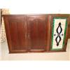 Image 1 : TV Entertainment Cabinet With Stained Glass Insert