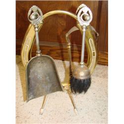 Horse Shoe Shaped Miniture Fireplace Set