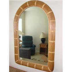 Natural Wicker Framed Mirror
