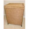Image 1 : Natural Wicker Hamper w/Linen Insert