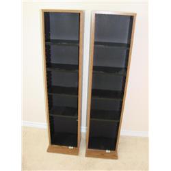2 Adj. Shelf Racks for CD's,DVD's or VCR Tapes