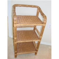 3 Tier Natural Wicker Shelf