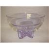 Image 1 : Footed Pedestal Lavendar Glass Bowl