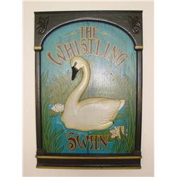 Wood "Whistling Swan" Wall Hanging