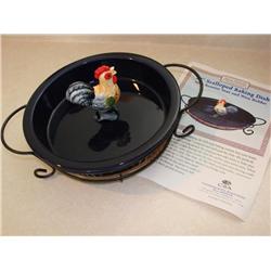 "Temp-Tations" Baking Dish w/Rooster Vent & Holder