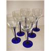 Image 1 : 6 Cobalt Blue Wine Stems