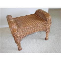 Natural Wicker Stool/Bench